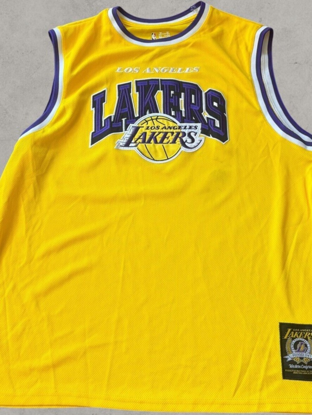 Los Angeles Lakers Ultra Game NBA Basketball Jersey Size Mens XL Gold Purple